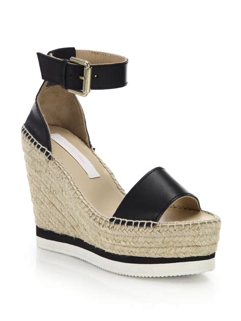 chloe espadrilles wedge|chloe leather sandals.